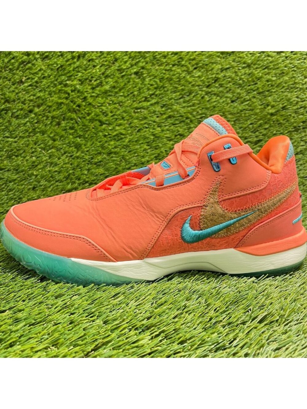 Nike Zoom Lebron NXXT Gen AMPD Mens Size 10.5 Blue Orange White Basketball Shoes